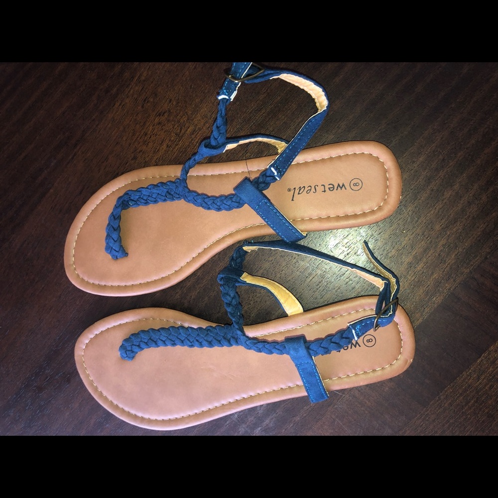 Braided thong sandals